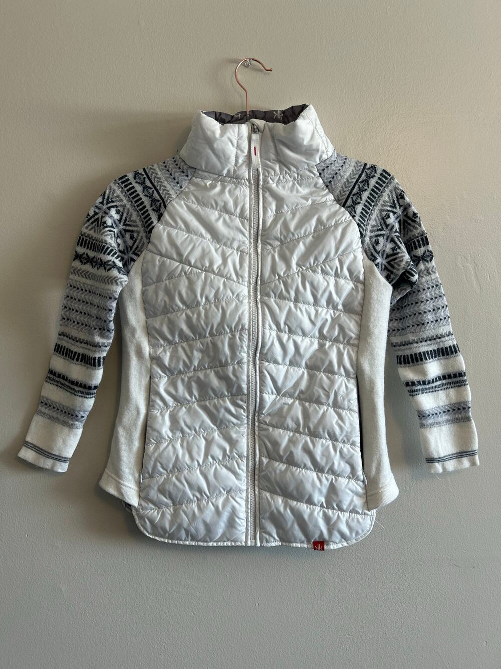 Krimson Klover Medium Switchback Hybrid Puffer Jacket Merino Wool Fair Isle